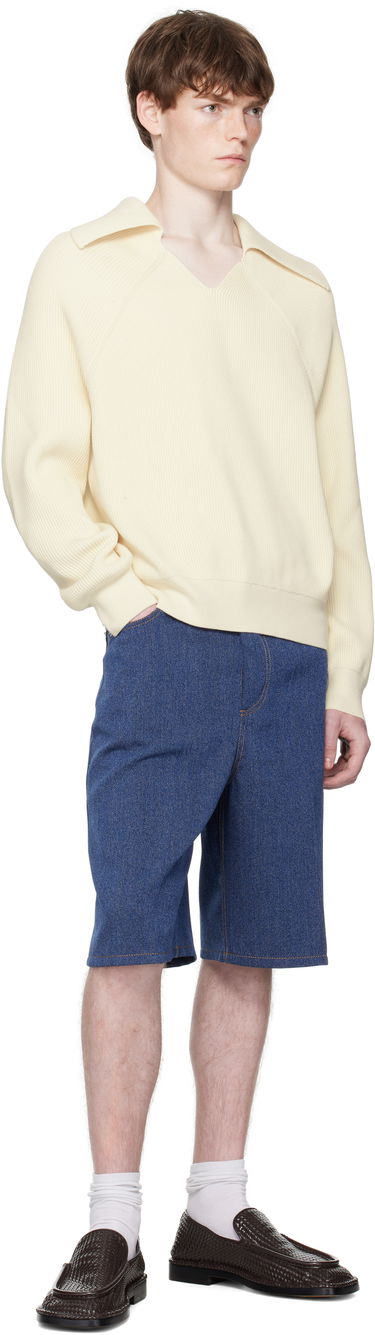 Sweater Bottega Veneta Bottega Veneta English Rib V-Neck Sweater Gul | 820504V59X09071, 3