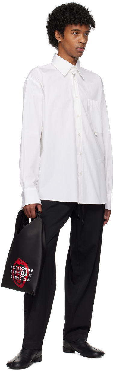 Skjorte Maison Margiela MM6 Maison Margiela Long-Sleeved Shirt Hvid | SH0DT0020 M35152, 3
