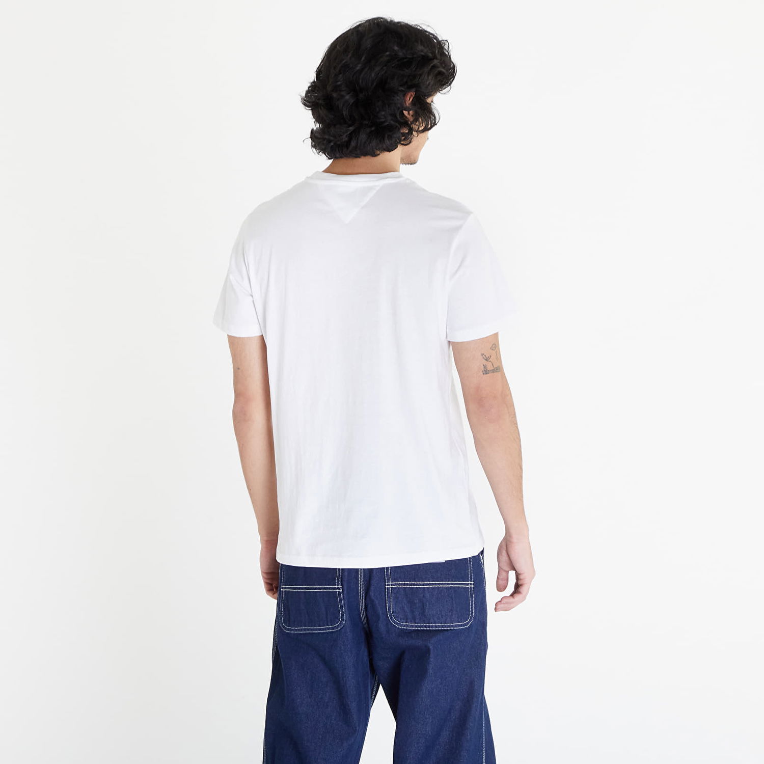 T-shirt Tommy Hilfiger Tommy Jeans Slim Essential Flag Short Sleeve Hvid | DM0DM18263 YBR, 1