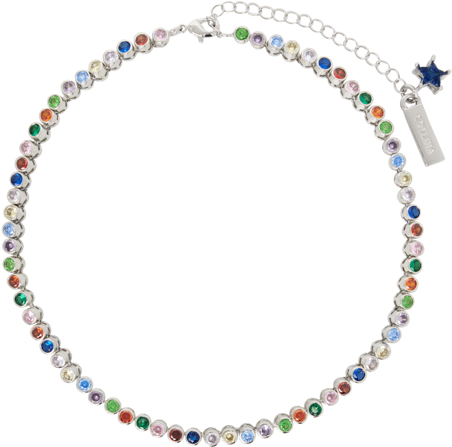 Halskæde Collina Strada Collina Strada Rainbow Tennis Necklace Flerfarvet | XX1073, 0