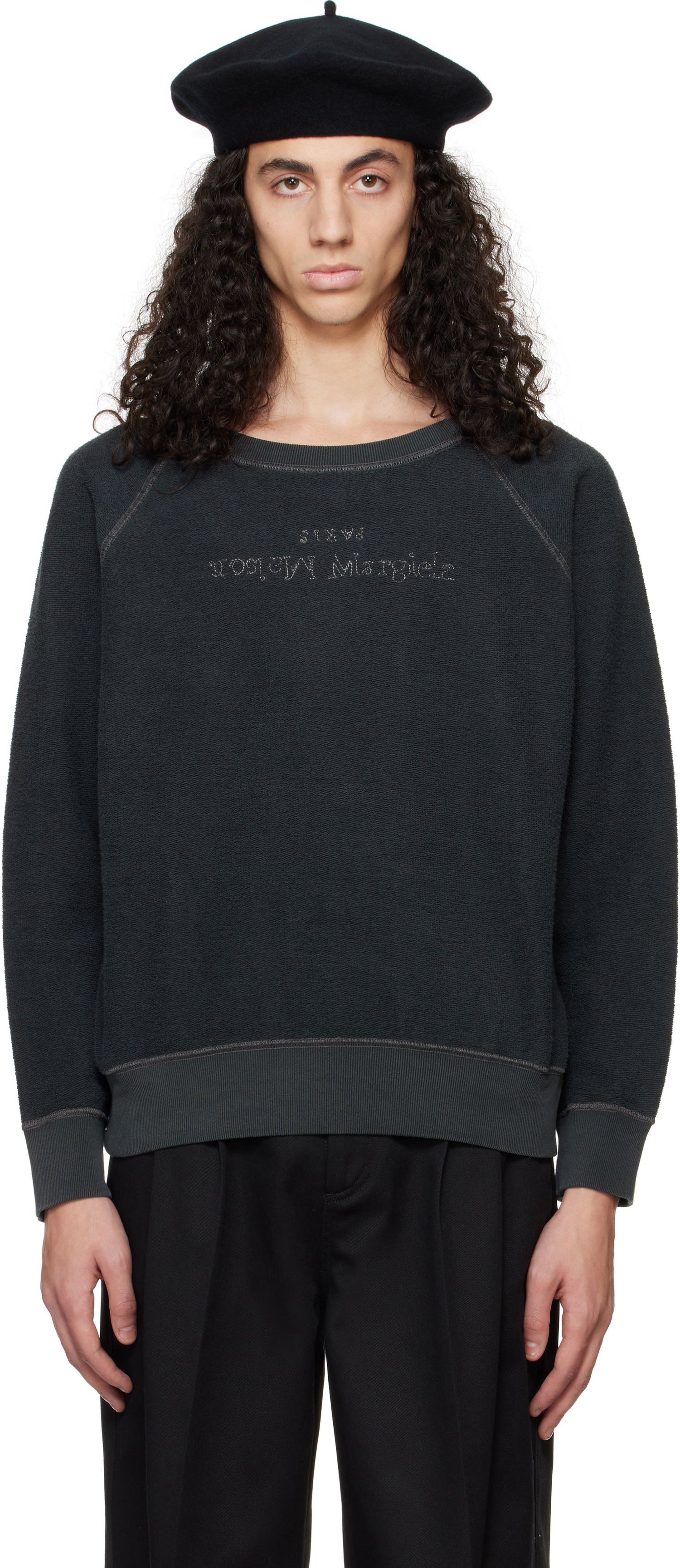 Sweater Maison Margiela Maison Margiela Cotton Sweatshirt Sort | S50GU0228 M25021, 0