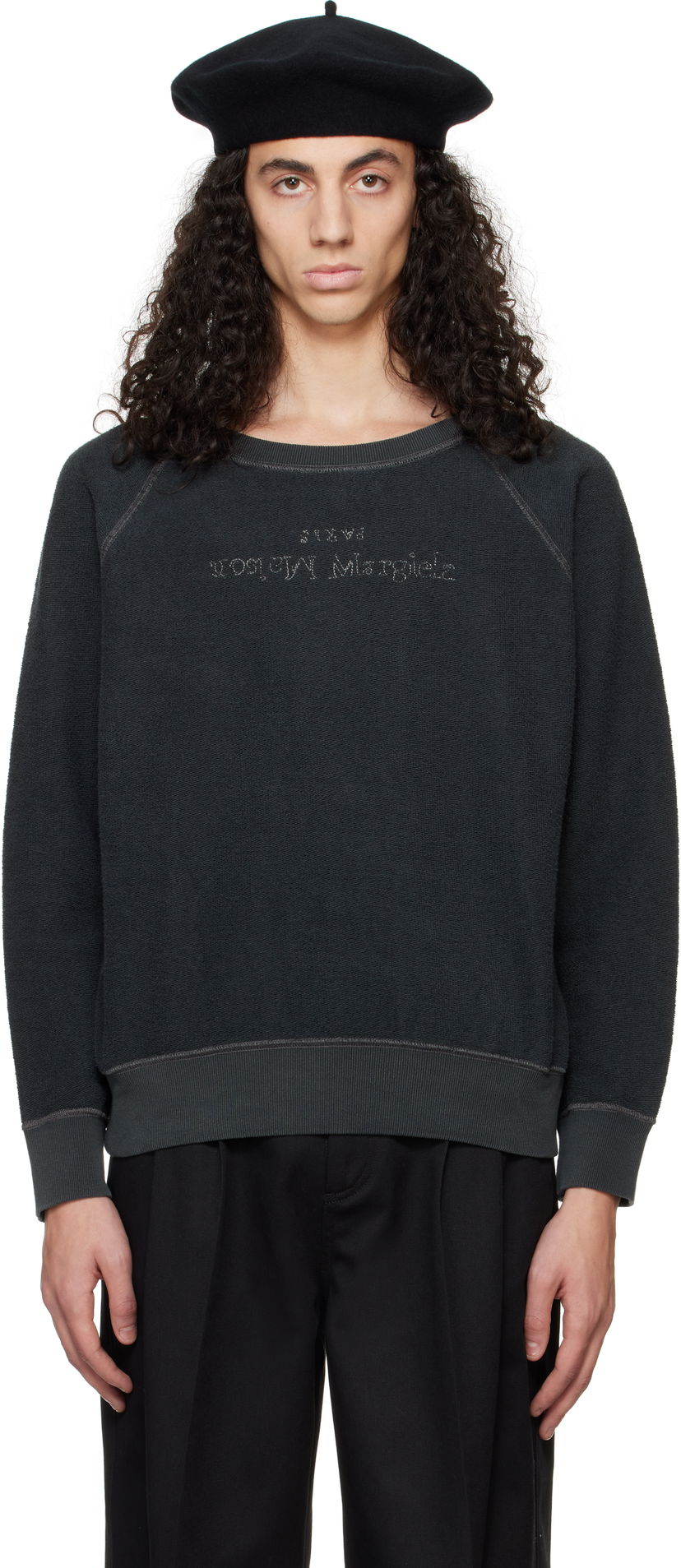 Sweater Maison Margiela Maison Margiela Cotton Sweatshirt Sort | S50GU0228 M25021