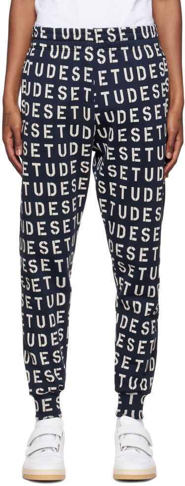 Joggingbukser Études Études Stencil Lounge Pants Mørkeblå | H22MM455OC19PT, 0