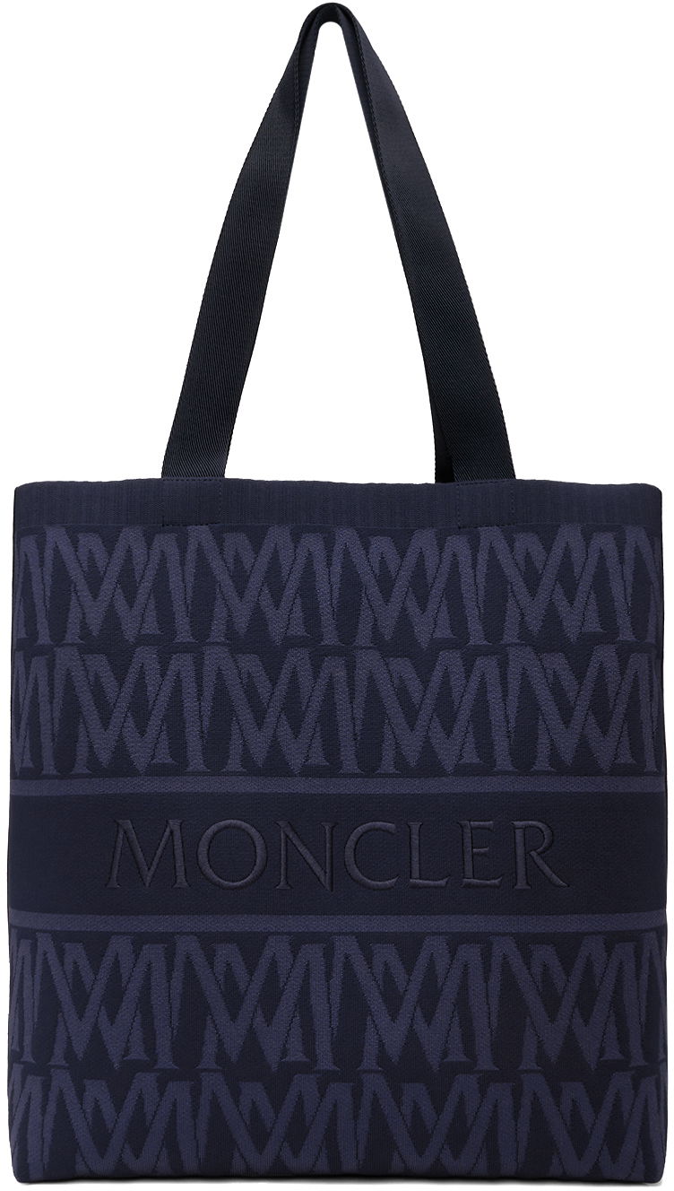Mulepose Moncler Navy Knit Tote Mørkeblå | J109A5D00010M4078