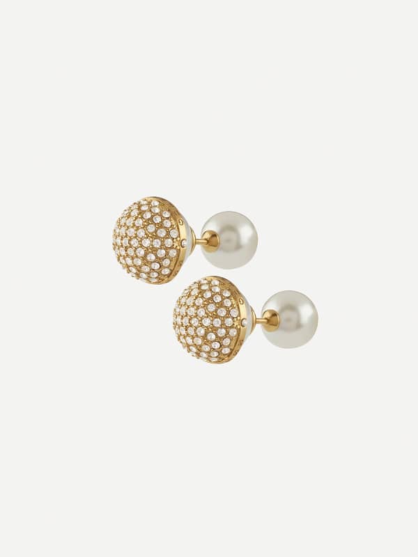Øreringe GUESS Double Sided Pearl Stud Earrings Metalisk | JUBE04446JW, 0