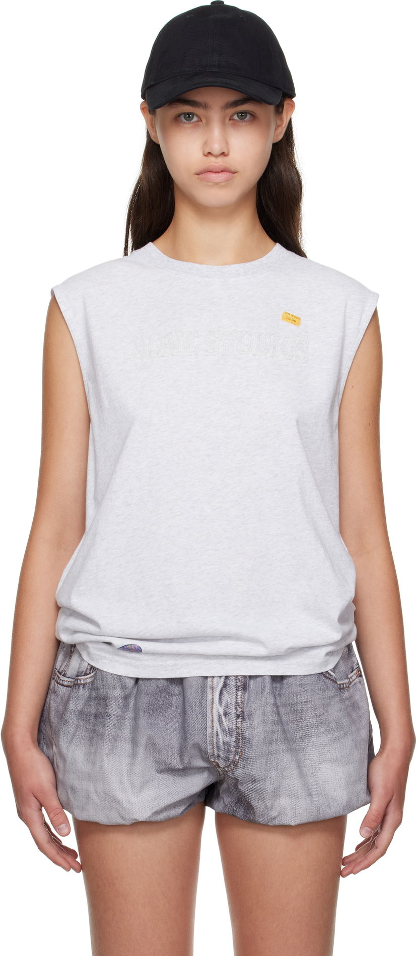 Tanktop Acne Studios Acne Studios Logo Muscle Tee Grå | CL0350-