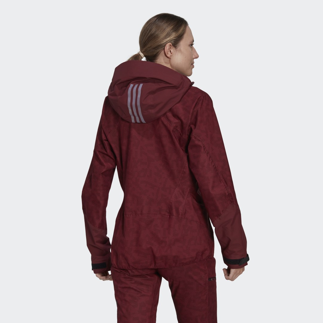 Vindjakke adidas Performance Terrex Techrock Primeknit RAIN.RDY Windbreaker Bourgogne | HE2295, 1