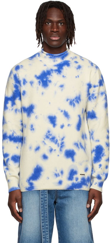 Sweater We11done We11done Tie-Dye Sweater Blå | WD-KT1-22-604-U-BL, 0