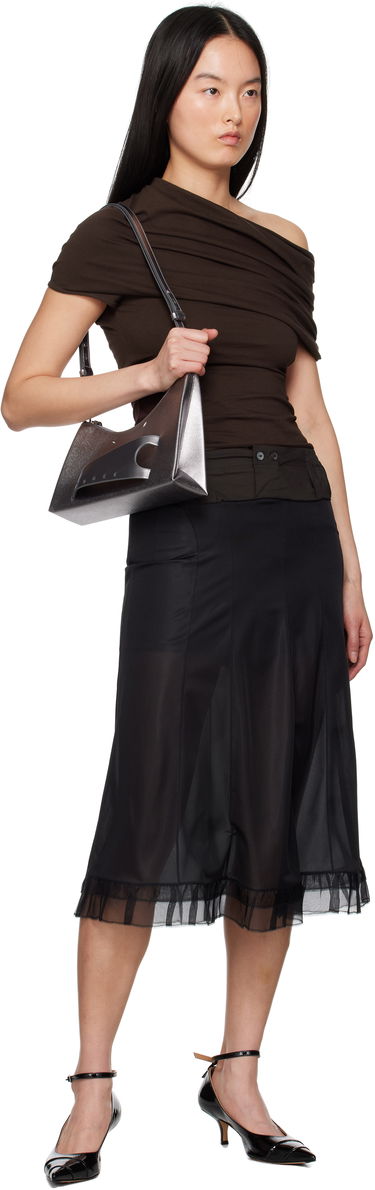 Nederdel Maison Margiela Maison Margiela Anonymity of the lining Midi Skirt Sort | S51ME0030 MTJ023, 3