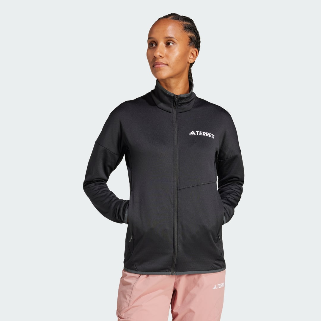 Sweater adidas Performance Terrex Xperior Climawarm Light Fleece Jacket Sort | JE1361, 0