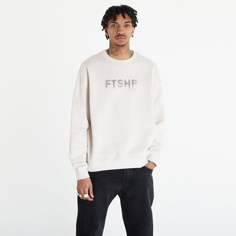 Sweatshirt Footshop FTSHP HALFTONE CREWNECK SWEATSHIRT UNISEX Hvid | FTSHP_298
