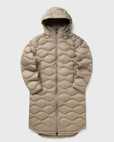 Puffer jakke Peak Performance HeliuDown Wavy Quilted Hooded Puffer Coat Beige | G79850020, 1