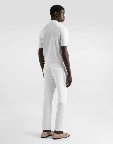 Joggingbukser Dolce & Gabbana Dolce & Gabbana Jersey Cropped Jogging Pants Hvid | GYACETGJ070W0111, 2