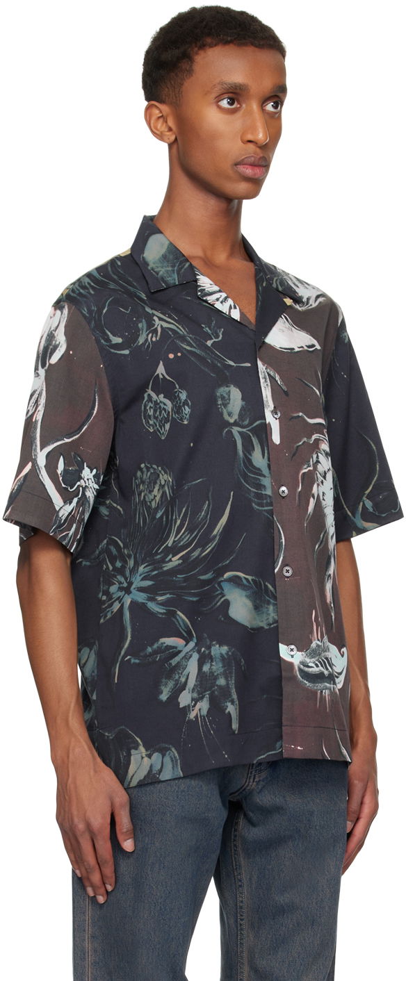 Skjorte Paul Smith Paul Smith Mixed Panel Thistleberry Print Shirt Flerfarvet | M1R-905UM-N02517-47, 1