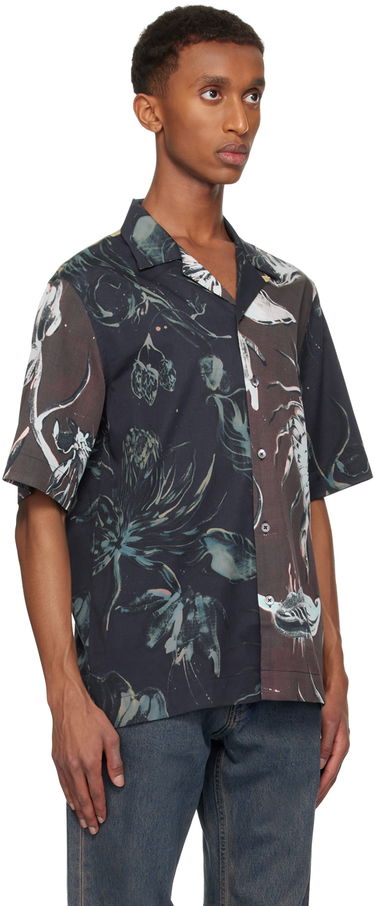 Skjorte Paul Smith Paul Smith Mixed Panel Thistleberry Print Shirt Flerfarvet | M1R-905UM-N02517-47, 1