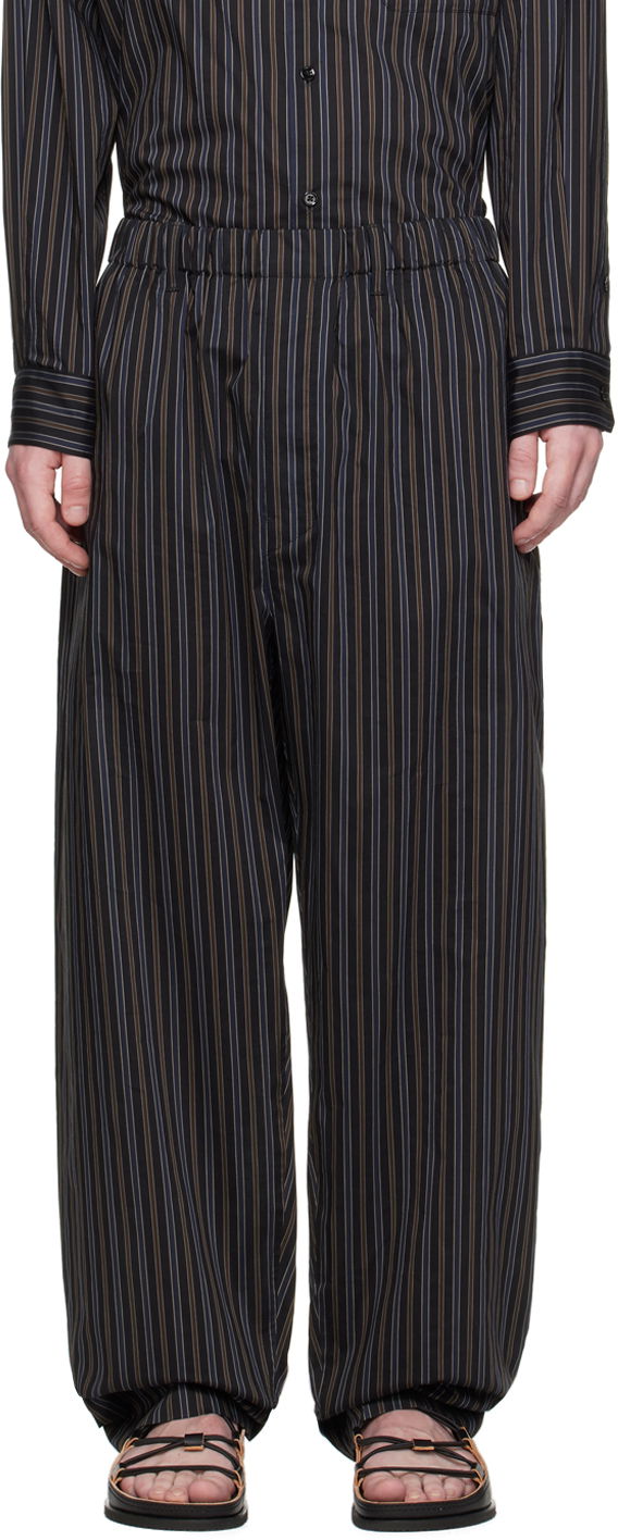 Bukser LEMAIRE Relaxed Striped Trousers Sort | PA1047 LF1247, 0