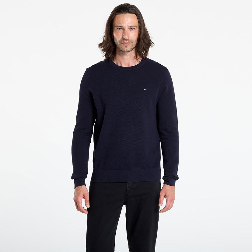 Sweater Tommy Hilfiger Tommy Hilfiger Essential Structure Sweatshirt Mørkeblå | MW0MW36347 DW5