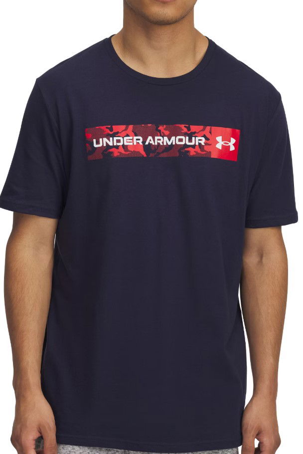 T-shirt Under Armour Under Armour Camo Chest Stripe Short Sleeve T-Shirt Mørkeblå | 1376830-411