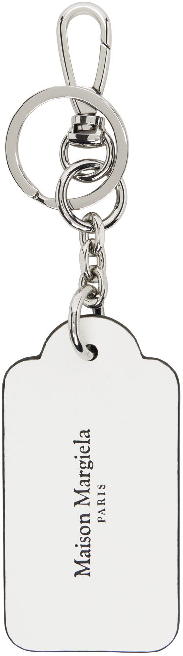 Nøgleringe Maison Margiela Tag Keychain Hvid | SA1UA0005 P6448
