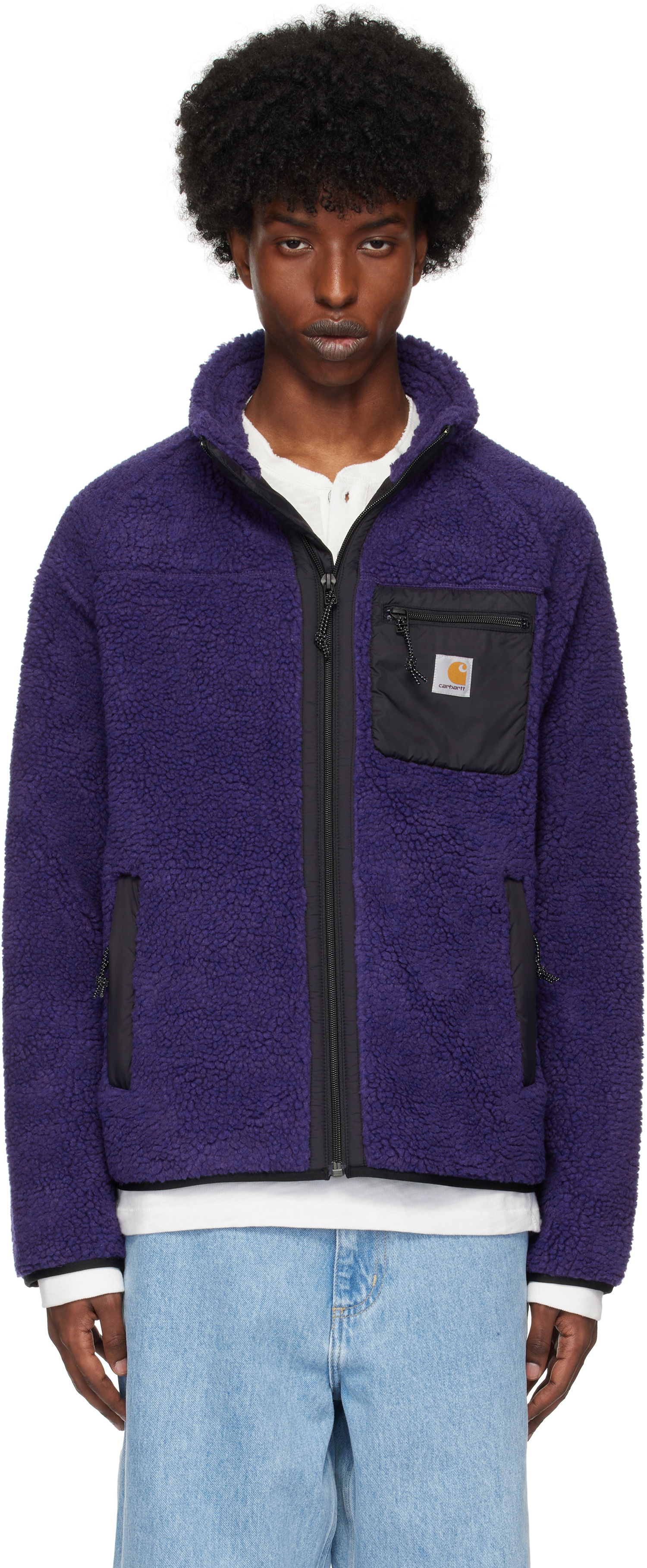 Sweatshirt Carhartt WIP Prentis Liner Fleece Jacket Mørkeblå | I025120, 0