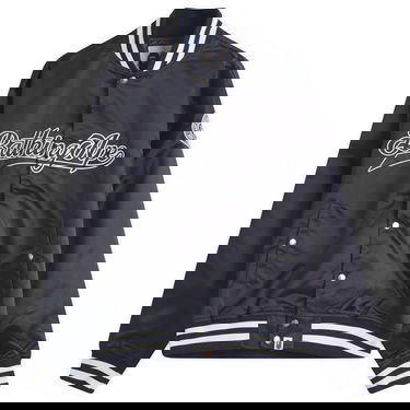 Bomberjakke BAPE Bathing Ape Baseball Varsity Jacket, Size Large Mørkeblå | 001LJL301011M-NVY, 0