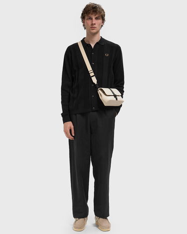 Skjorte Fred Perry Knitted Button-Through Shirt Sort | K9726-102, 1