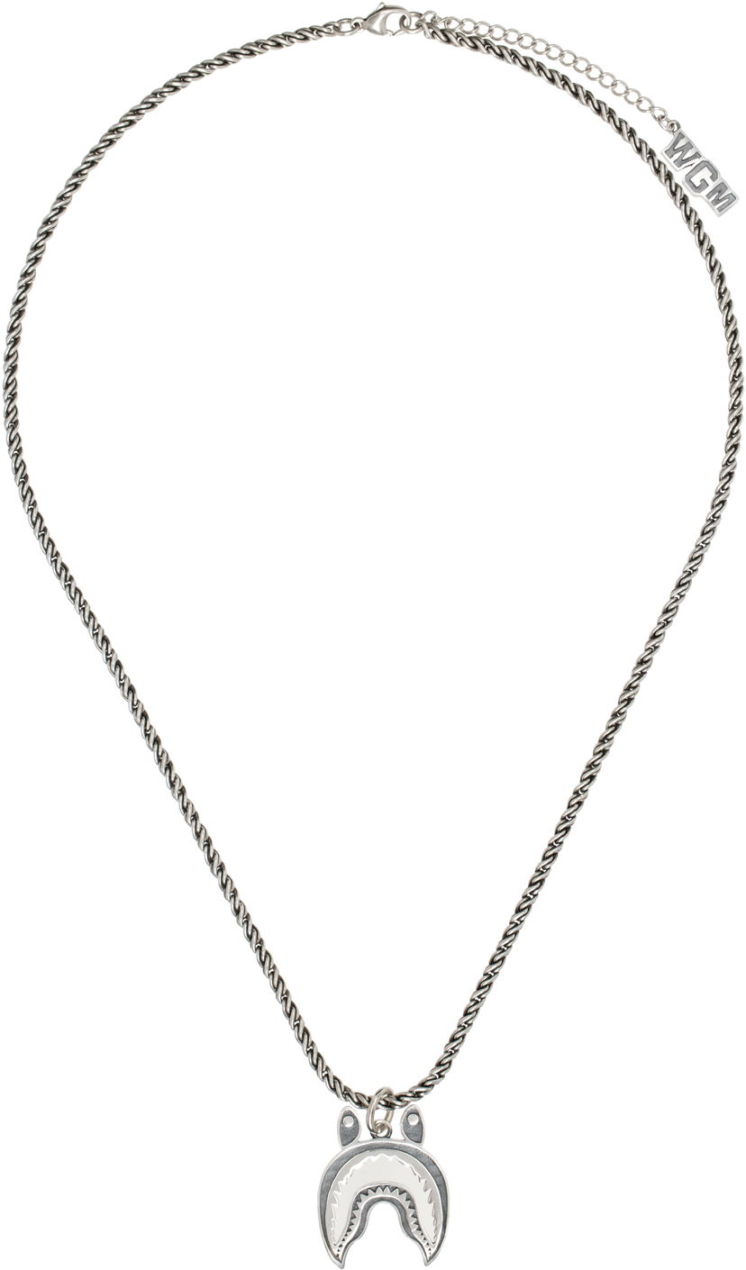 Halskæde BAPE A Bathing Ape Shark Pendant Necklace Metalisk | 001GDK701039M