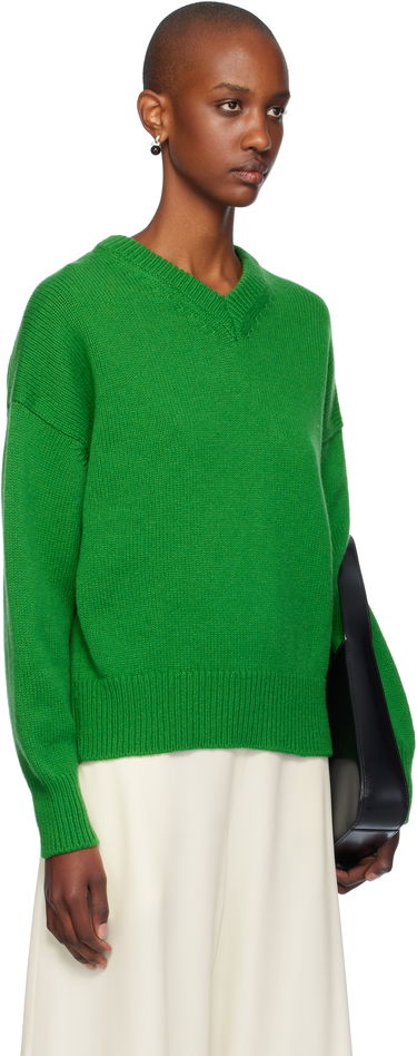 Sweater &Daughter Slouch V-Neck Sweater Grøn | F2205, 1