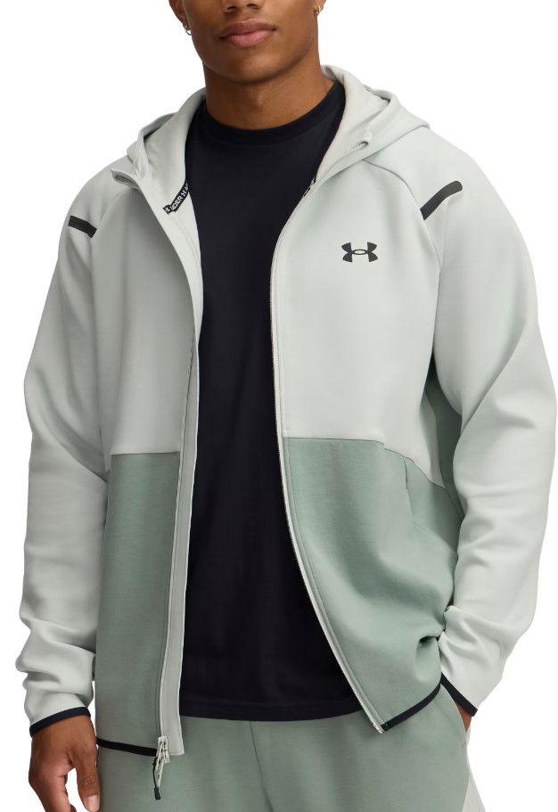 Sweatshirt Under Armour Under Armour Unstoppable Fleece Full-Zip Hoodie Grøn | 1389352-377, 0