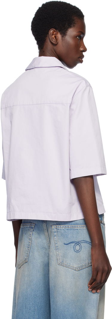 Skjorte MAISON KITSUNÉ Maison Kitsuné Cropped Boxy Shirt Lilla | OW00427WW9031, 2