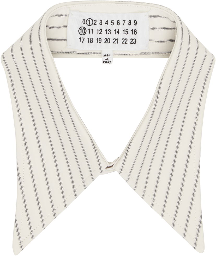 Skjorte Maison Margiela Maison Margiela Stripe Collar Hvid | S50FX0035 M35305