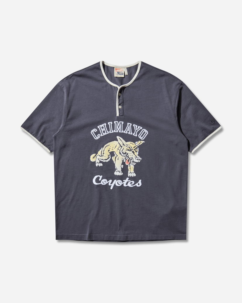 T-shirt Champion Index and Archives Sunset Chimayo Coyotes Graphic Henley T-Shirt with Contrast Trim Grå | 221839 ES524