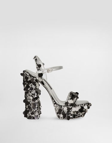 Sneakers og sko Dolce & Gabbana Sequined Platform Sandals Flerfarvet | CR1815A6M4080998, 0