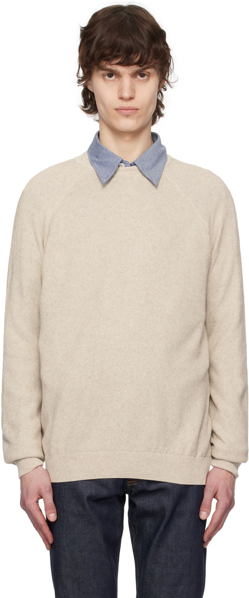 Sweater A.P.C. A.P.C. Florian Knit Sweater Beige | VIAJC-H23406