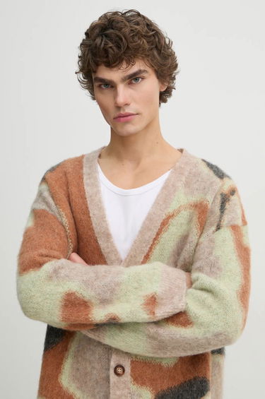 Sweater Nanushka NESSIN Abstract Print Cardigan Brun | NM24FWSW01017, 3