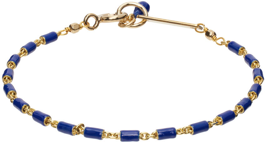 Armbånd ISABEL MARANT Chain Bracelet with Blue Enamel Blå | BR0002FA-A3B01B, 0