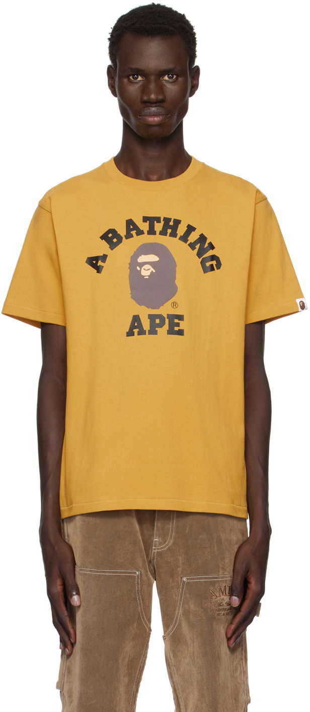 T-shirt BAPE College T-shirt Gul | 001TEK801001M, 0