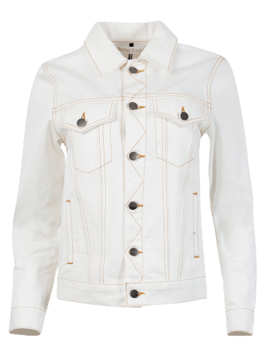 Jakke Palm Angels x The Webster Logo Degrade Denim Jacket Hvid | PWYE011G21DEN0010140