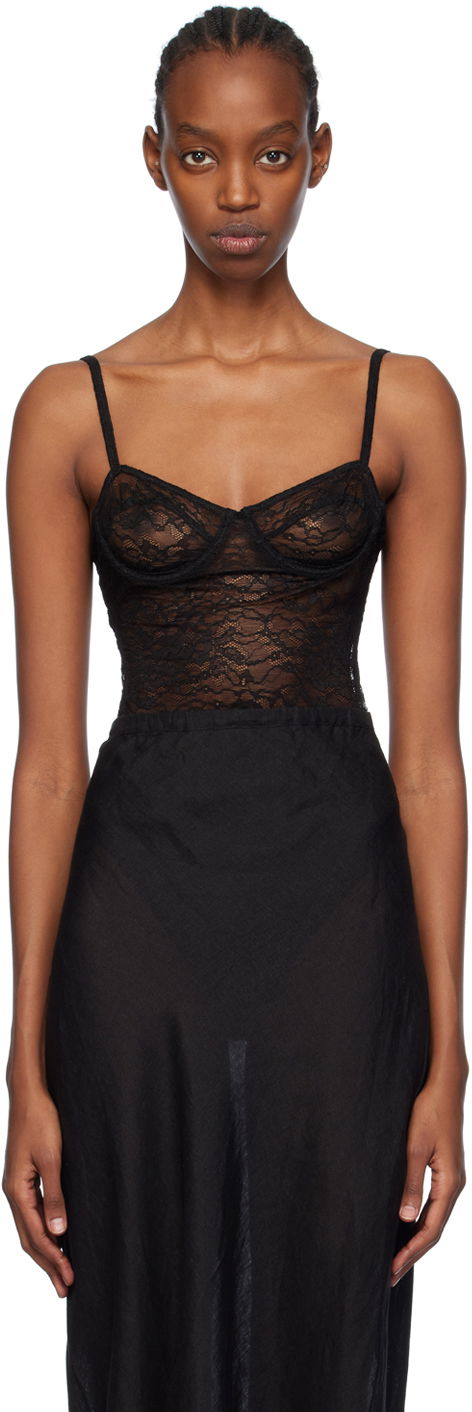 Krop Anine Bing ANINE BING Via Lace Bodysuit Sort | A-10-9265-005, 0