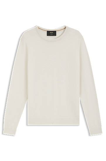 Sweater BOSS Regular-fit cashmere sweater Hvid | 50500698