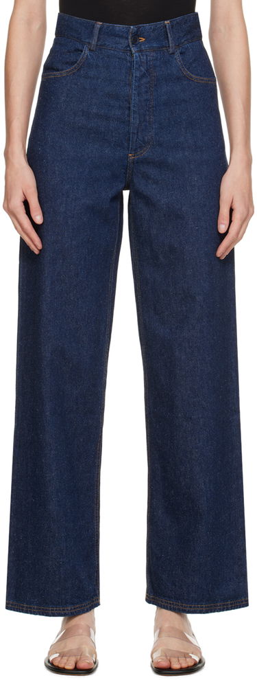 Jeans Baserange High-Waisted Wide Leg Jeans Mørkeblå | TRNA-CO-SP24, 0
