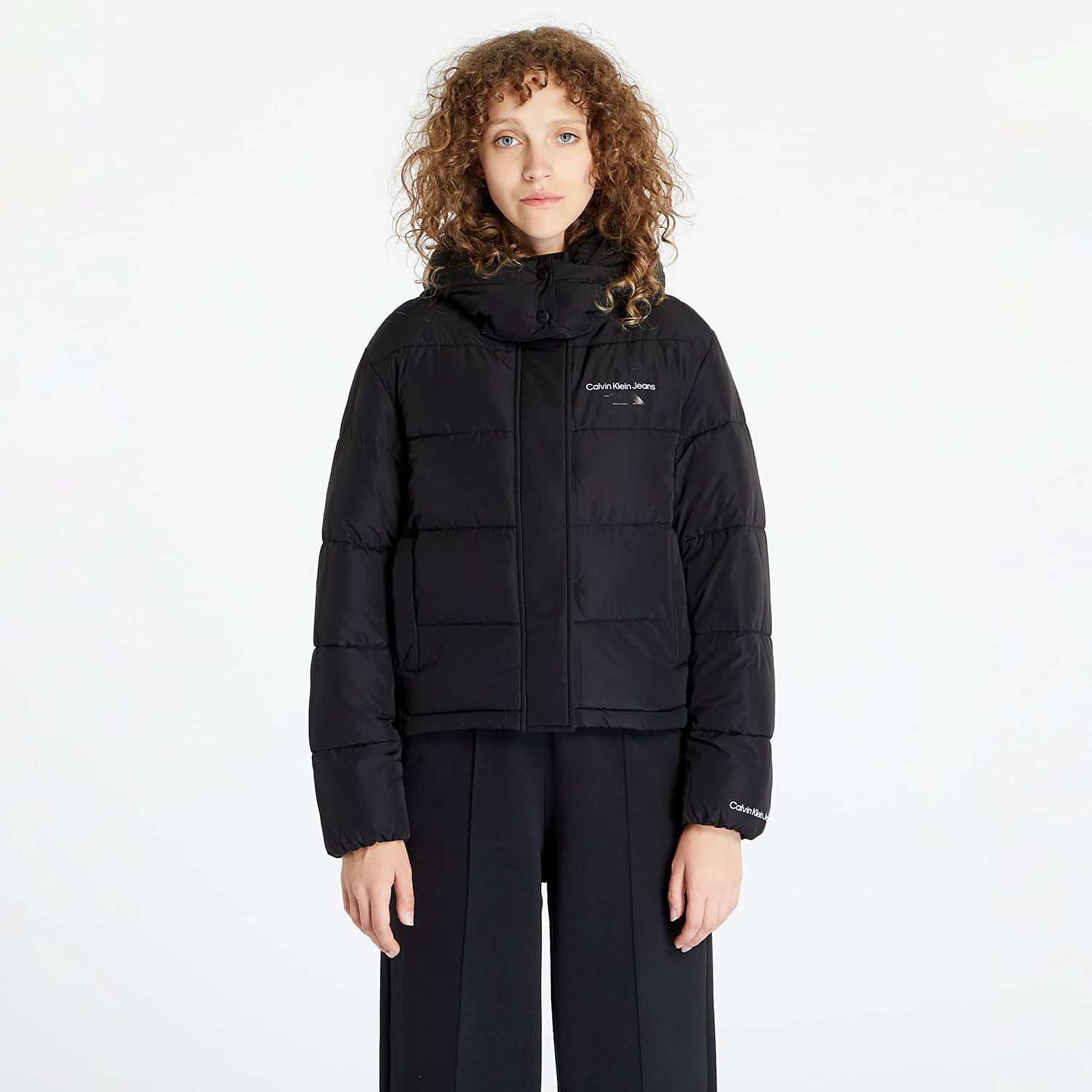 Jakke CALVIN KLEIN Jeans Monologo Non Down Sherpa Jacket Sort | J20J221377 BEH, 0