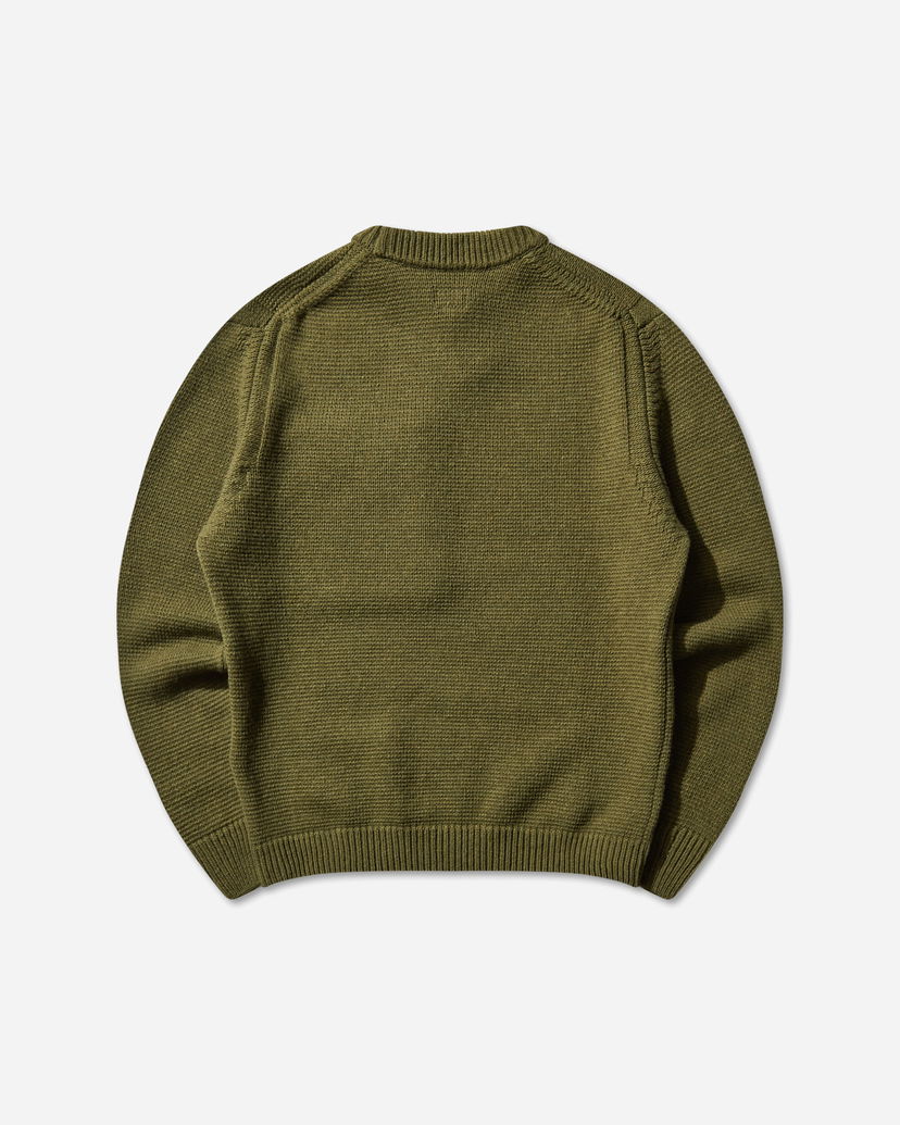 Sweater C.P. Company Lambswool Crewneck Sweater Grøn | 19CMKN244A-110149M 652