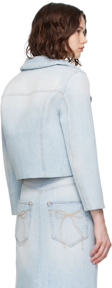 Jakke Acne Studios Acne Studios Padded Cropped Denim Jacket Blå | A90642-, 2