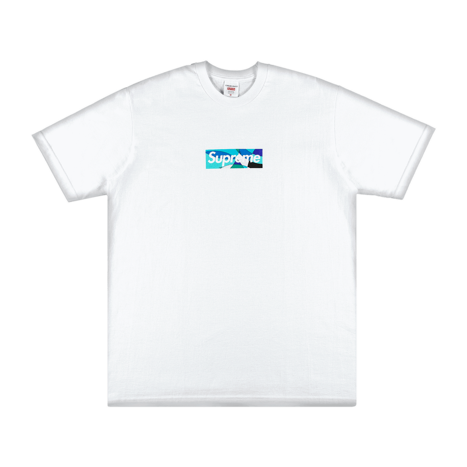 T-shirt Supreme Emilio Pucci x Box Logo Tee 'White/Blue' Hvid | SS21T4 WHITE BLUE, 0