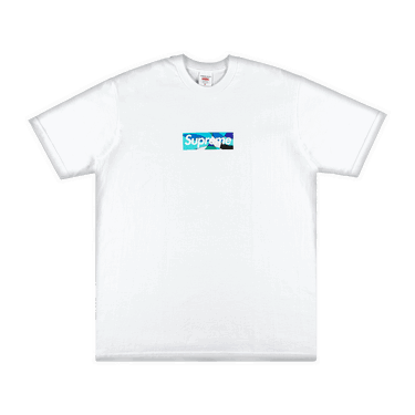 T-shirt Supreme Emilio Pucci x Box Logo Tee 'White/Blue' Hvid | SS21T4 WHITE BLUE, 0