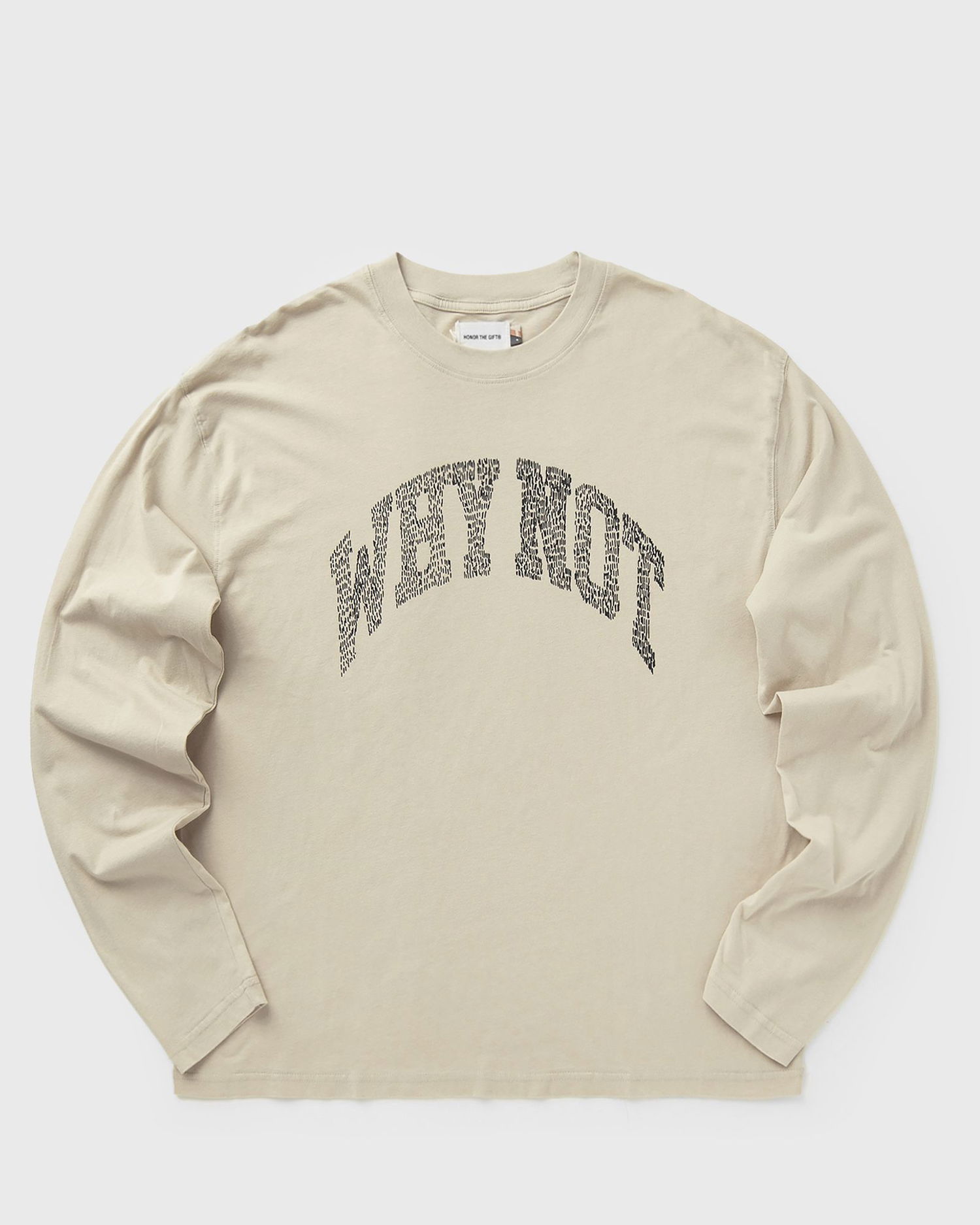 T-shirt Honor The Gift WHY NOT Long Sleeve T-Shirt Beige | HTG250396-SAN, 1
