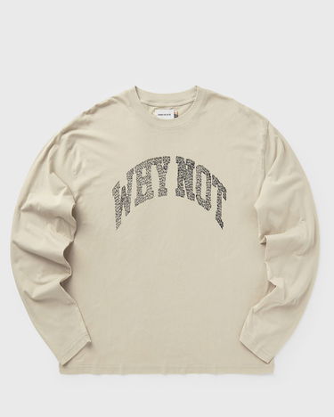T-shirt Honor The Gift WHY NOT Long Sleeve T-Shirt Beige | HTG250396-SAN, 1