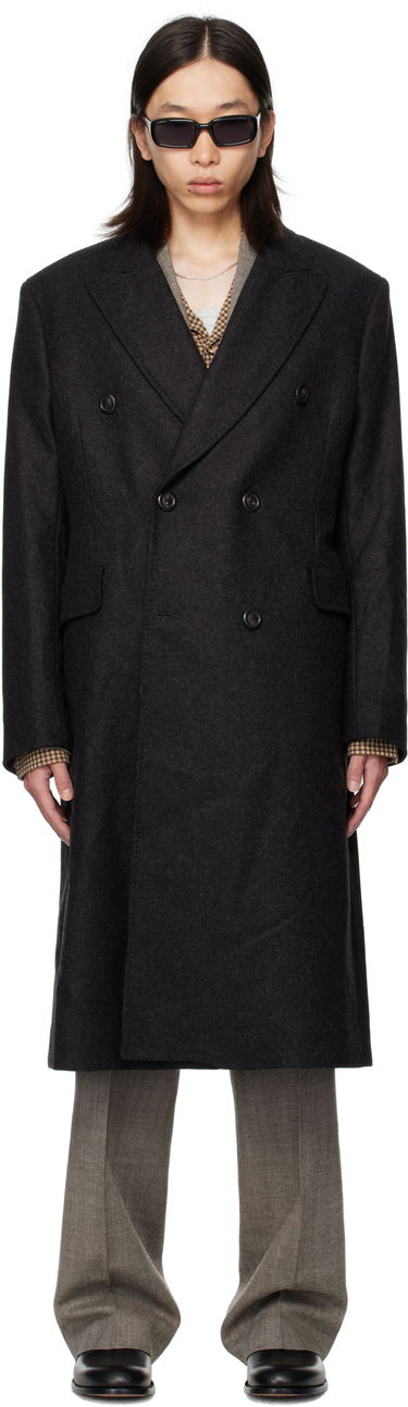 Frakker OUR LEGACY OUR LEGACY Whale Double-Breasted Coat Sort | M4251WG, 0