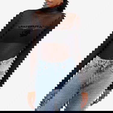 Sweatshirt Jean Paul Gaultier Mesh Turtle Neck Flocked Earth Sort | 24-27-U-TO187I-T001-0000, 2